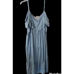 Old Navy Ruffled Chambray Dress XXL